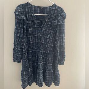 New without tags -Gauze Ruffle-Trimmed Mini Dress